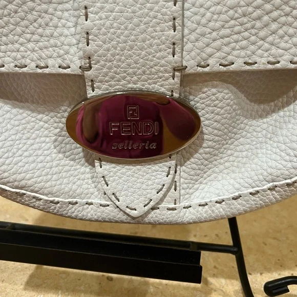 Fendi Selleria Pebbled Shoulder Bag - Picture 12 of 12